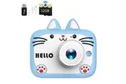X900A Kids Camera 2.0in Dual Camera Kids Digital Camera with 32GB Card for 3-12 Year Old Girl Boy Christmas Gift-Blue&White