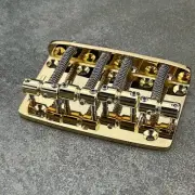 Gotoh Vintage Style Bass Guitar Bridge (4-String) Gold - P203B-4G