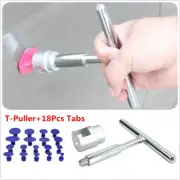 Paintless Dent Repair Removal Tool Kit Puller Lifter T-Bar with 18 Tabs