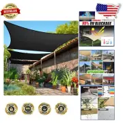 Customizable 10' x 13' Black Shade Sail - Water Permeable & Stylish Protection