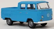 WIKING NEW HO 1/87 scale Volkswagen VW T2 Crew Cab Pick-Up Bus in Bright Blue