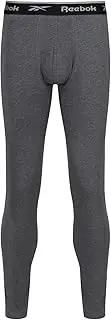 [Reebok] Men's Pant Black Johny Long Johns, Cotton Stretch Base Layer