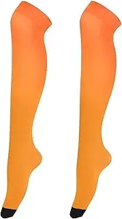 [Joitme] Orange Ombre Knee High Socks Women, One Size Socks, Knee High Socks for Boots, Orange Ombre