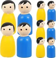 TOBBOMEY 1 Set Graffiti Puppet Doll House Dolls Doll for Men Doll Bunk Bed Doll Bulk Decorative Peg Doll Dollhouse Accessories Doll Eye Lashes Peg People Dollhouse People Wooden