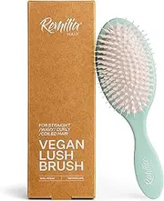 Remilia Hair Vegan Lush Brush Detangling Brush - Hair Brush for Natural,Straight, Curly, Wet, & Dry Hair - Travel-Friendly Hair Comb with Vegan Boar Bristles & Soft Ballpoint Tips - Vegan Lush Brush by