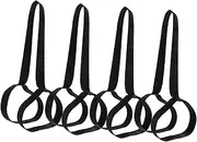 WESIEVYA 4pcs Yoga Mat Straps Yoga Mat Sling Stretching Carrying Carrying Strap Thick Adjustable Easy-Cinch Sling Black Oxford Cloth