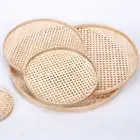 Fruit Bamboo Products Dim Sum Food Tray Storage Basket Dustpan Bamboo Sieve