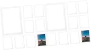 2sets Photo Frame Artwork Mats Picture Matting Photo Board Mat Safe Paper Material for Decorating Your Home 10pcs*2