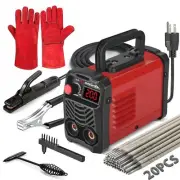 200A Mini Portable ARC Welder 110V 20PCS Rods Hot Start 2 Chip Hammers