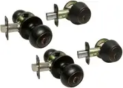 2 Entry with Deadbolt Oil Rubbed Bronze Door Lock Locks Knob round knobs Keyed