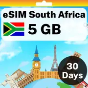 eSIM South Africa - 5 GB - 30 Days - Travel eSIM | QR code activation