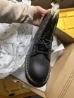 Dr Martens Jadon FL Pisa Black Boot Leather Faux Fur Lined Platforms SIZE 5