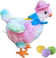 Plush Dog Toy,Electric Dog Toy Chicken Laying Egg - Egg Chicken Food Dispenser with Sound Interactive Pet Supplies for Puppy, Small Animal & Home
