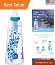 BeFree 1.0L Water Filter with 0.1 Micron EZ-Clean Membrane for Active Lifestyles