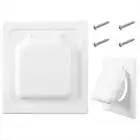 White Dual Door Dryer Vent Cover Durable Dryer Vent Cover Tube