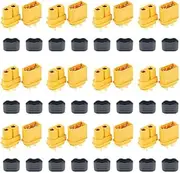 10 Pair XT60H (XT60 Upgrade) Male Female Bullet Connectors Power Plugs with Sheath for Lipo Battery RC Planes Cars