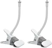[Holicfun] Flexible Clip Mount with 15cm Gooseneck for Indoor and Outdoor Security Cameras, Compatible with Ring, Blink, Eufy, Google Nest, Wyze, Arlo, Simplisafe and Other Cameras - White, 2 Pack
