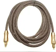 Braided Premium Toslink Optical Fibre Cable Gold Plated 7.1 Digital Audio Cord 5M 3M 2M (3M)