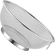 ABOOFAN Essential Kitchen Tool: Frying Sieve Bowl Sifter Stainless Steel Colander Fine Mesh Metal Strainer Milk Filter Rice Rinser