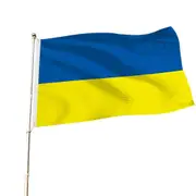 Ukraine flag silk screen banner 90x60cm