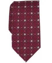 Perry Ellis Men Regular fit Tie Necktie One Size Red Diamond Medallio