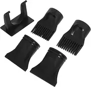 5pcs Hair Dryer Accessories For Salon Use Blow Dryer Attachment Comb For Straightening And Detangling Blow Dryer Holder Rack Black