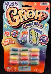 Magic Grow Capsules - 12 Fun Wheels - Soft Expanding Foam
