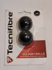 Tecnifibre Double Yellow Dot Squash Balls 2 Pack