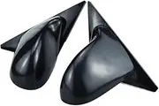 Racing Spoon Carbon Fiber Look Side Rear View Mirror，Compatible For Honda Civic EG EK 92-00 4-Doors(21B Black EK 4Dr)