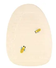 The Beehive Spoon Rest Bee Honey Motif White Ceramic Kitchen Utensils Holder New