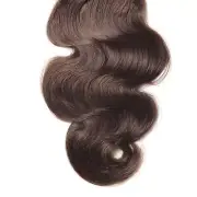 Dark Brown Wavy Indian Virgin Hair Extension Weft