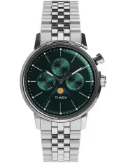 [Timex] Marlin Moon Phase Multifunction in Silver Tone