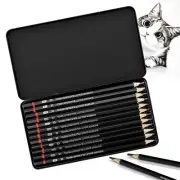 Sketching Pencil Set, 12Pcs Professional Drawing Pencil Set, Pencil Drawing f...
