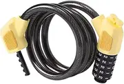 Vaveren 5 Digit Code Bike Cable Lock Security Bicycle Lock Equipment Practical Portable Password at Will for Biking Outdoor Road Bike, Yellow