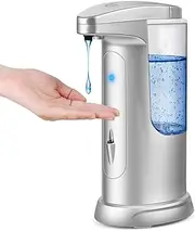 Automatic Soap Dispenser, Dish Soap Dispenser for Kitchen, Touchless Soap Dispenser Equipped w/Infrared Motion Sensor Suitable for Bathroom, Kitchen