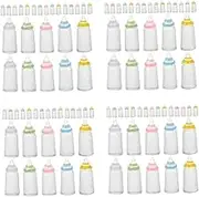 MAGICLULU 4sets Realistic Mini Baby Bottle Toys Miniature Bottle Ornaments Safe Baby Shower Decor 50pcs*4