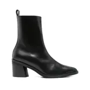 [Poeve] Poeve 70mm Leather Pointed-toe Bootss 39 IT BLACK