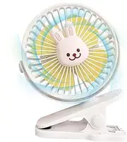 Générique Stroller Fan Clip, Electric Sleeping Fan, Energy-Saving Battery, Ventilation Tool, 3 Gear Adjustment, Built-in ABS Material, Perfect for Cribs, Bedsides, and Student Beds