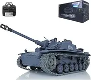 Wheelfun Henglong 1/16 7.0 Upgraded German Stug Iii RTR RC Tank 3868 Metal Tracks Hobby Grade Model