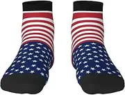 [JBYJBX] American Flag Stars Stripes Print Adult Socks Womens Mens Workout Thermal Cozy All-Season Gift Holiday Articles Use