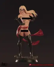 Ms Marvel NSFW (1) Unpainted 1/6 resin model kit and base abe