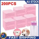 200PCS Lint Free Nail Wipes Soft Nail Polish Remover Wipes + Pump Dispenser AU