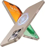 TORRAS Magnetic Slim Fit for iPhone 16 Pro Case 6.3 inch, Ultra-Thin 16 Pro Case Compatible with MagSafe, Lightweight Matte Anti-Scratch Hard PC Cover Phone Case for iPhone 16 Pro, Desert Titanium