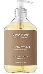 Deep Steep Deep Steep Argan Oil Liquid Hand Wash, Brown Sugar Vanilla, 17.6 Fluid Ounce,