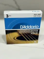 DAddario acoustic guitar strings ej16-3d
