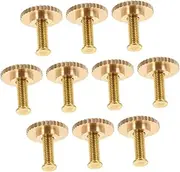 WESIEVYA 20pcs Badge Accessories Screw Cap Pin Backs for DIY Crafts Sturdy Metal Badge Fixing Components with Detailed Craftsmanship Versatile Applications for Garment and Backpack