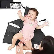 BEN & ELLIE BABY Nappy Change Mat Set with Refillable Wipes Case - Portable Nappy Changing Mat, Waterproof Baby Change Pad for Travel (Sasha Leopard Print)