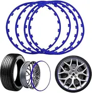 Rim Protector Alloy Wheel Rim Protectors, Restore Car Wheel Scuffs and Scrapes, 16 17 18 19 20 Inch, Alloy Repair Kit (6 Colour Options)(Color:01,Size:18 INCH)(3,20 INCH)