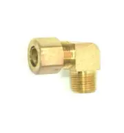 1/2" Tube OD Compression x 3/8" Male Npt Elbow Fitting Adapter Gas Water HVAC
