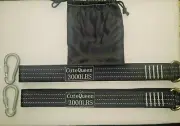 2 New sets Of Tree Hanging Swing Straps, 3000LB ×4 Carabiners ×4 6.5' strap